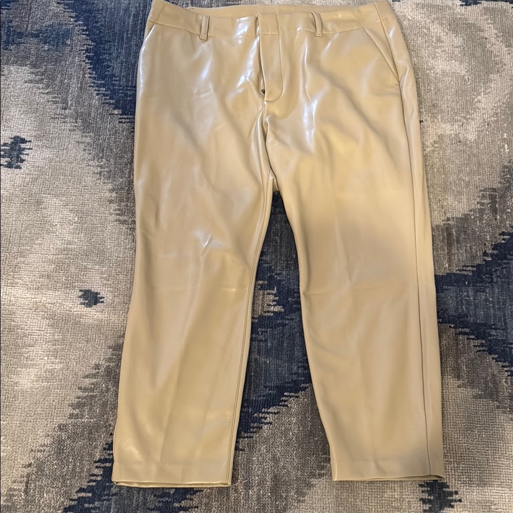 NWT Faux Leather straight Leg Pants